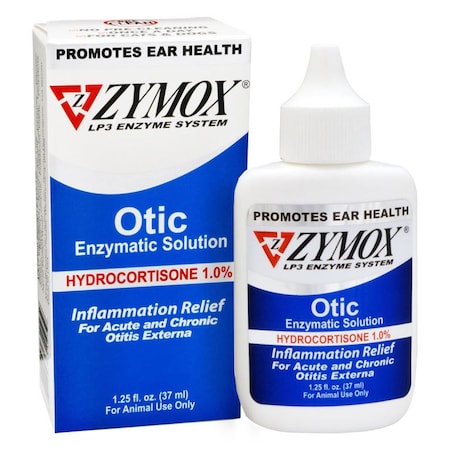 Zymox Otic Enzymatic Solution with Hydrocortisone 1%, 1.25 fl. oz. 13781594